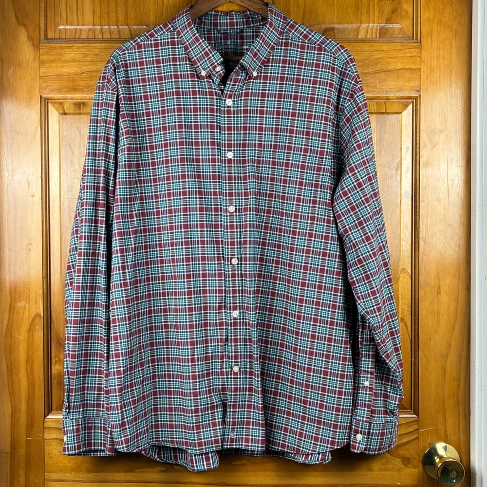 Vineyard Vines OTG Performance Shirt Mens XXL Plaid Brrr Cooling Stretch